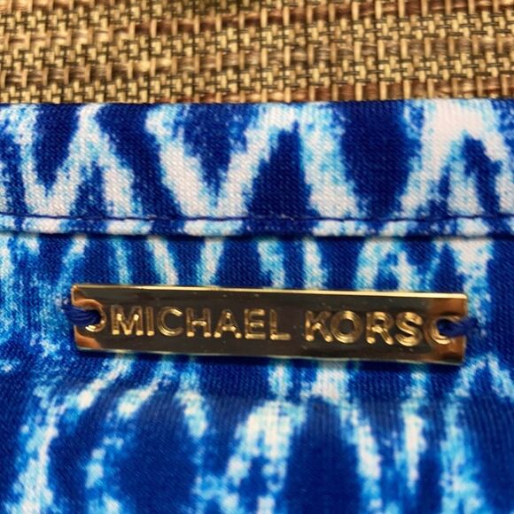 Michael Kors white and blue print mini dress - Picture 6 of 6